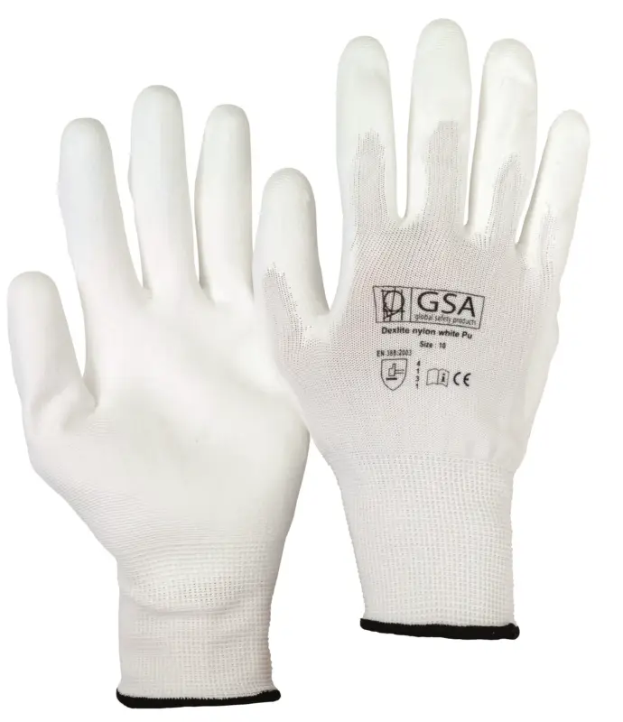 HANDSCHOEN DEXLITE WHITE PU 1 HANDSCHOEN DEXLITE WHITE PU